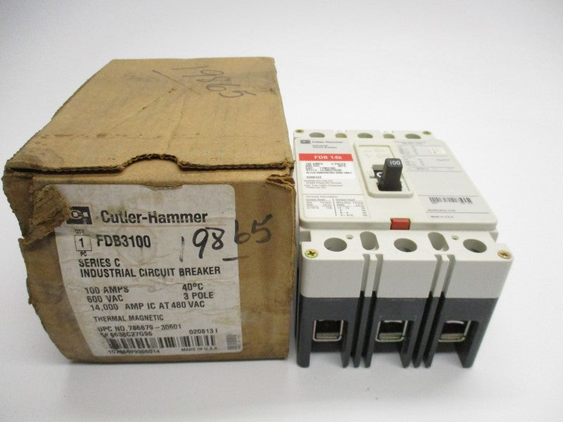 CUTLER HAMMER FDB3100 100A 600VAC (AS PICTURED) NSMP