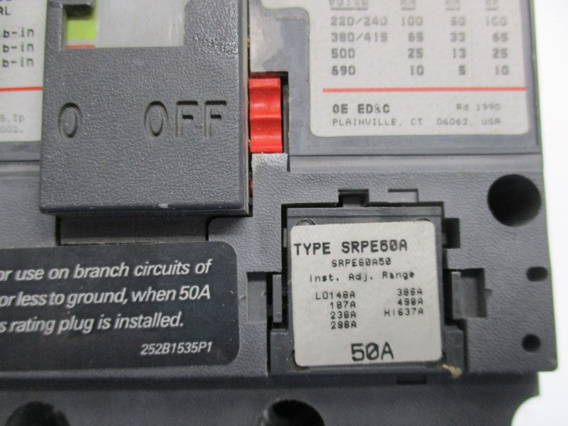 GENERAL ELECTRIC SELA36AT0060 60A 600VAC NSNP