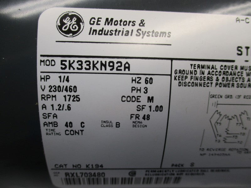GENERAL ELECTRIC 5K33KN92A NSMP