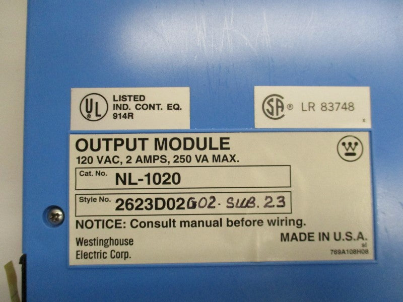 WESTINGHOUSE NL-1020 UNMP