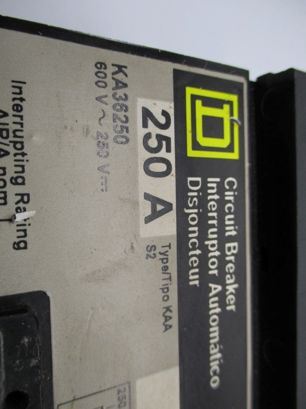 SQUARE D KA36250 250A 600V (GREY) UNMP