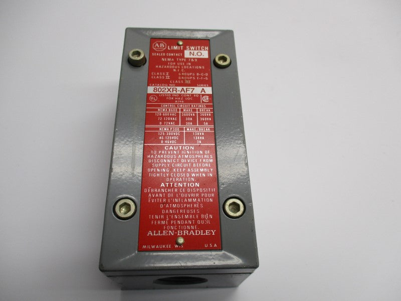 ALLEN BRADLEY 802XR-AF7 SER. A (AS PICTURED) NSNP