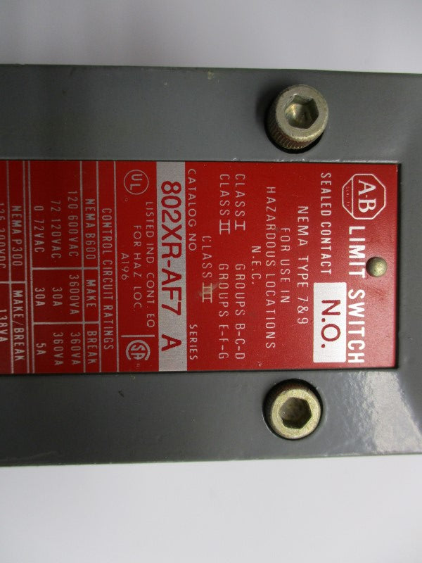 ALLEN BRADLEY 802XR-AF7 SER. A (AS PICTURED) NSNP