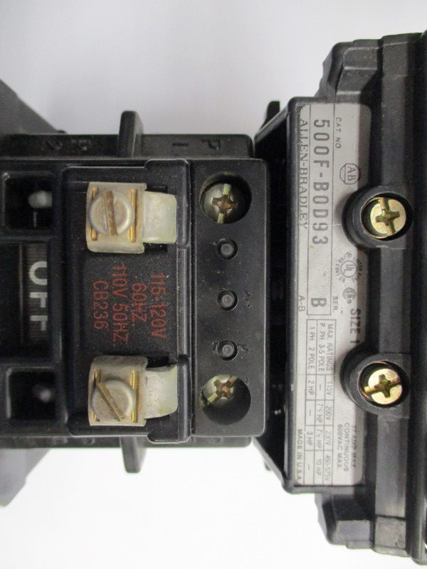 INDUSTRIAL SPARE PART 500F-BOD93 SER. B UNMP