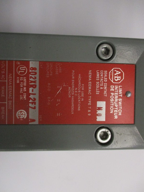 INDUSTRIAL SPARE PART 802XR-L2F7 SER. A (AS PICTURED) NSNP
