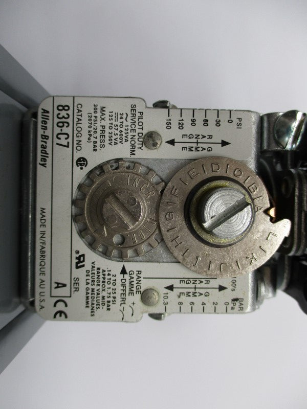 ALLEN BRADLEY 836-C7 SER. A 24-600V 300PSI (AS PICTURED) NSNP