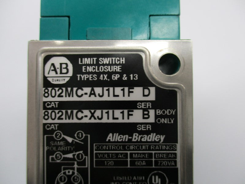 ALLEN BRADLEY 802MC-AJ1L1F SER. D UNMP