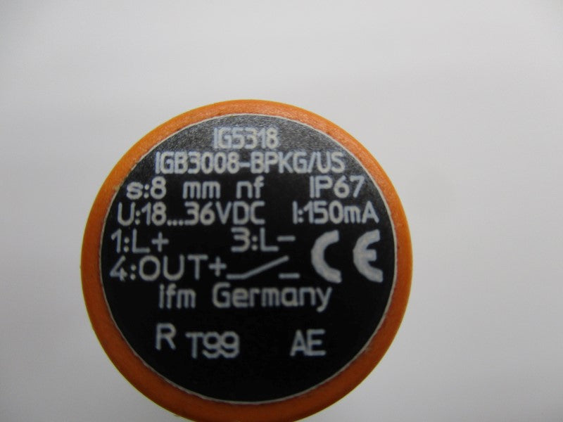 IFM EFECTOR IG5318 IGB3008-BPKG/US-100-DPS NSMP