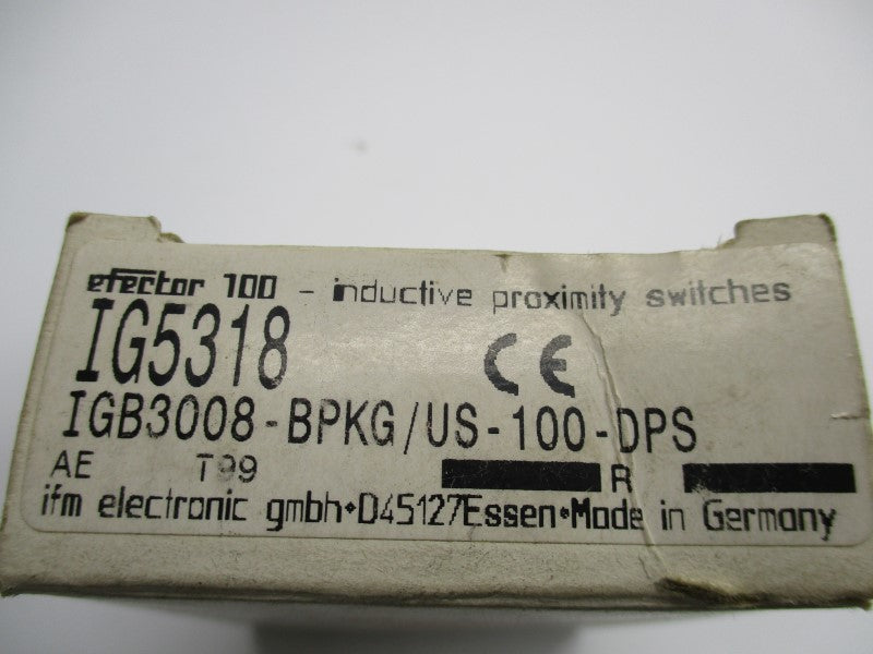 IFM EFECTOR IG5318 IGB3008-BPKG/US-100-DPS NSMP