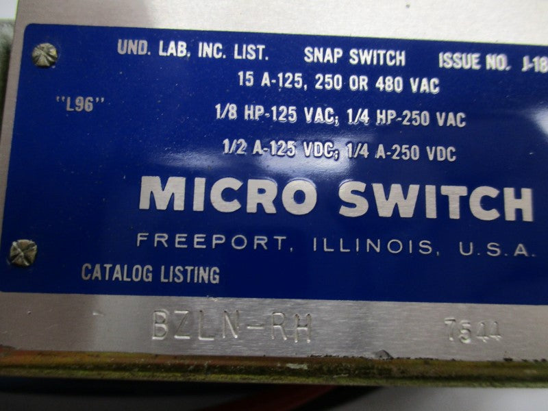 MICROSWITCH BZLN-RH (GREY) UNMP