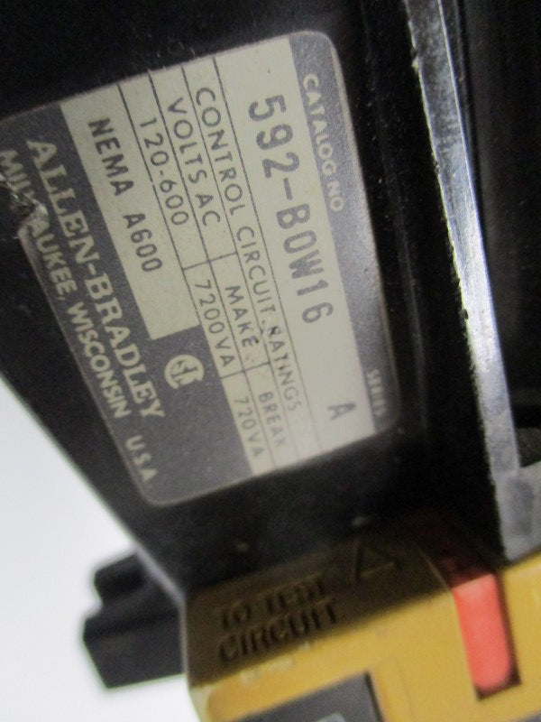INDUSTRIAL SPARE PART 592-BOW16 SER. A (AS PICTURED) UNMP