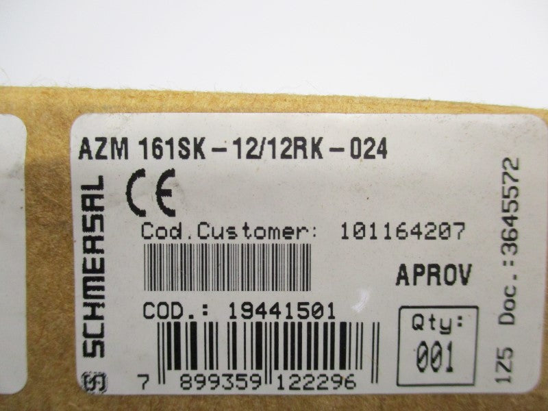 SCHMERSAL AZM161SK-12/12RK-024 (AS PICTURED) NSMP
