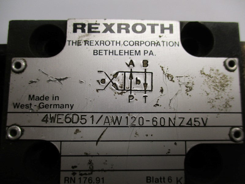 REXROTH 4WE6D51/AW120-60NZ45V UNMP