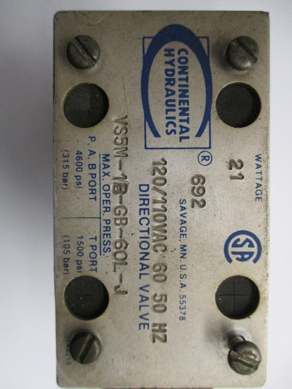 CONTINENTAL HYDRUALICS VS5M-1B-GB-60L-J (AS PICTURED) UNMP