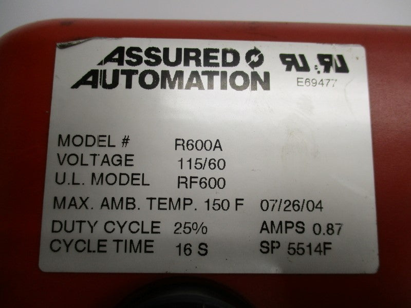 ASSURED AUTOMATION R600A (AS PICTURED) UNMP