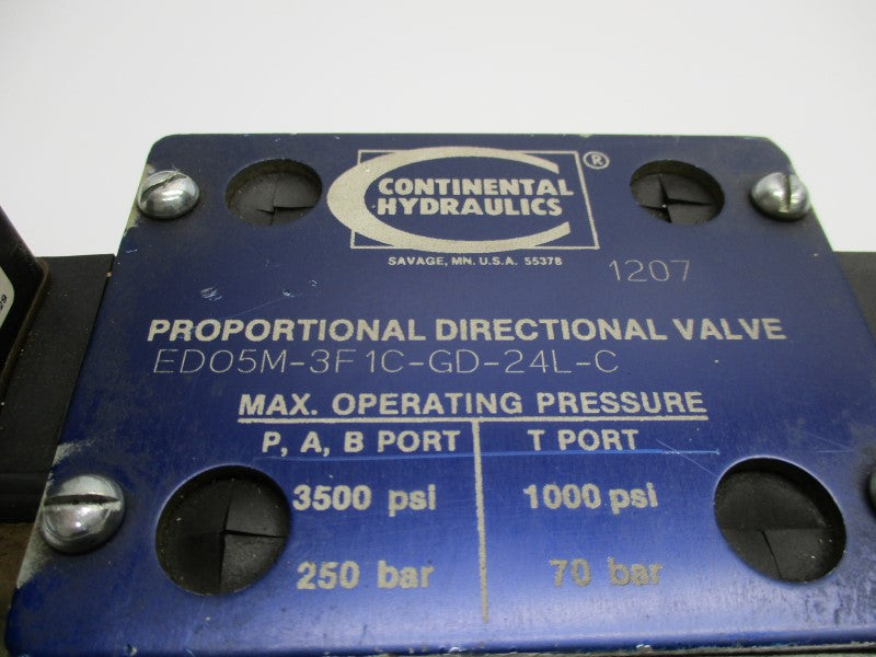CONTINENTAL HYDRUALICS ED05M-3F1C-GD-24L-C (AS PICTURED) UNMP