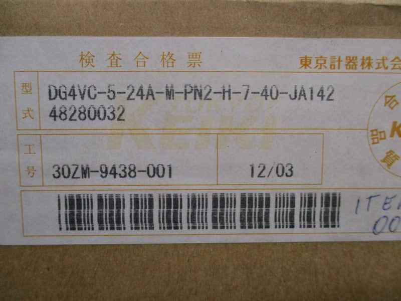 TOKYO KEIKI DG4VC-5-24A-M-PN2-H-7-40-JA142 NSMP