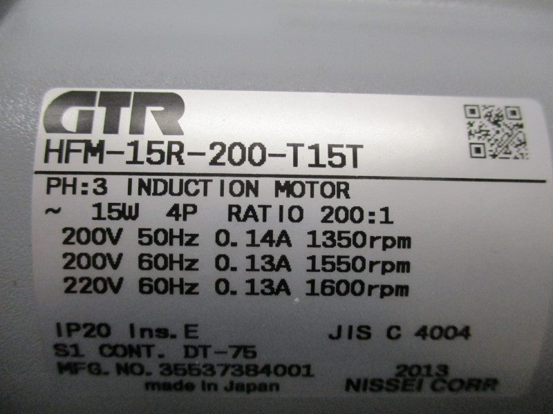 GTR HFM-15R-200-T15T NSMP