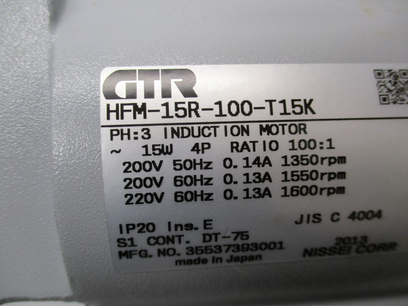 GTR HFM-15R-100-T15K NSMP