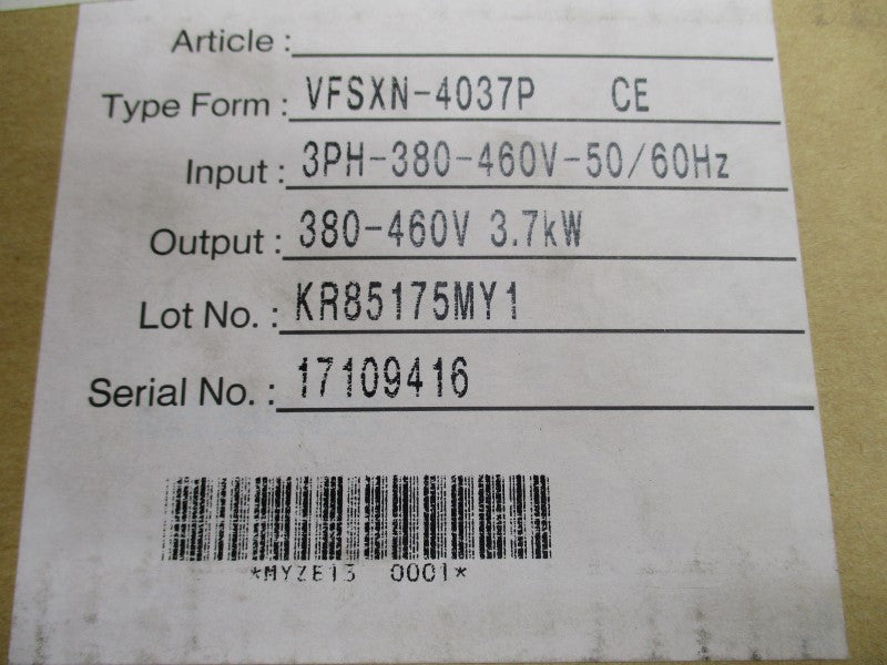 TOSHIBA VFSXN-4037P NSMP