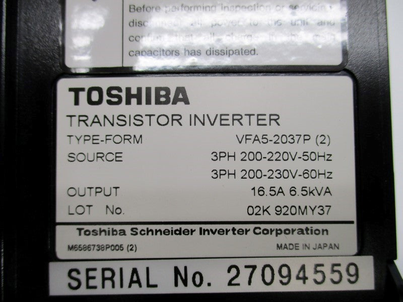 TOSHIBA VFA5-2037P NSMP