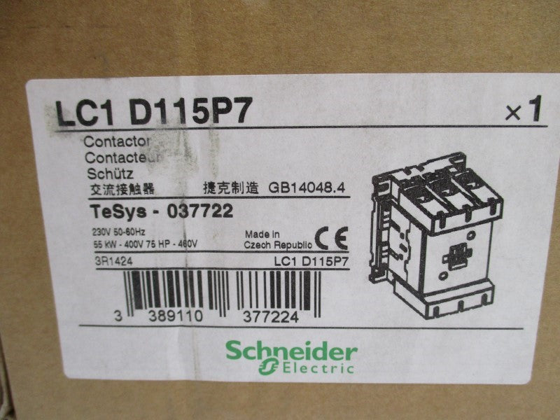 SCHNEIDER ELECTRIC LC1D115P7 230V NSMP