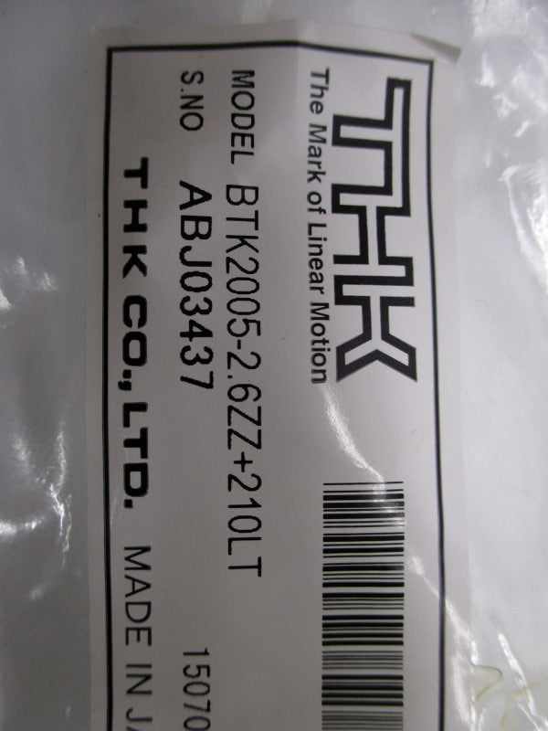 THK BTK2005-2.6ZZ+210LT NSMP