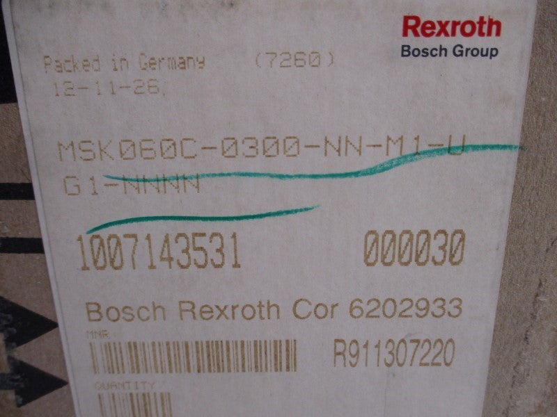 REXROTH MSK060C-0300-NN-M1-UG1-NNNN NSMP