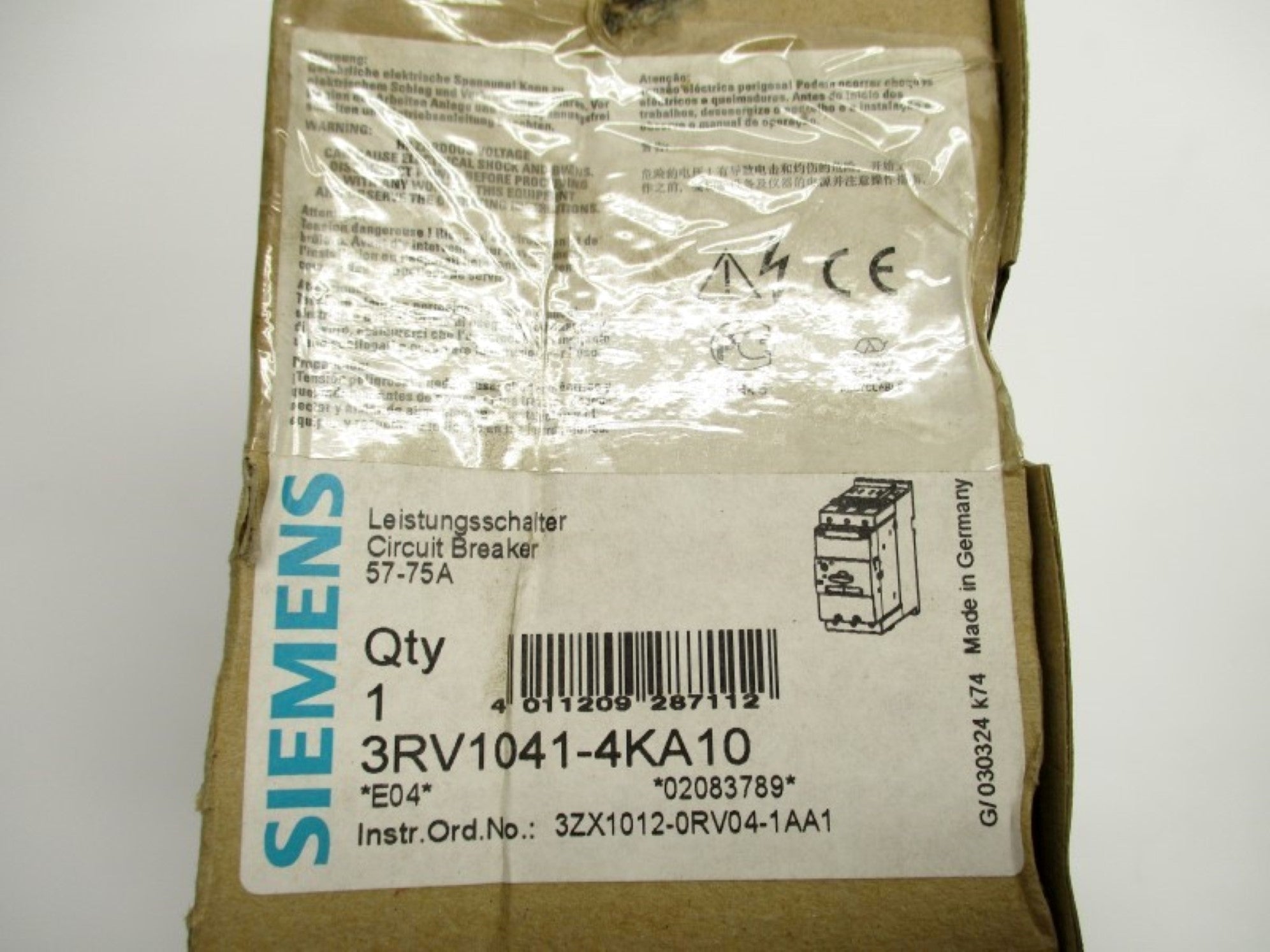 SIEMENS 3RV1041-4KA10 57-75A NSMP