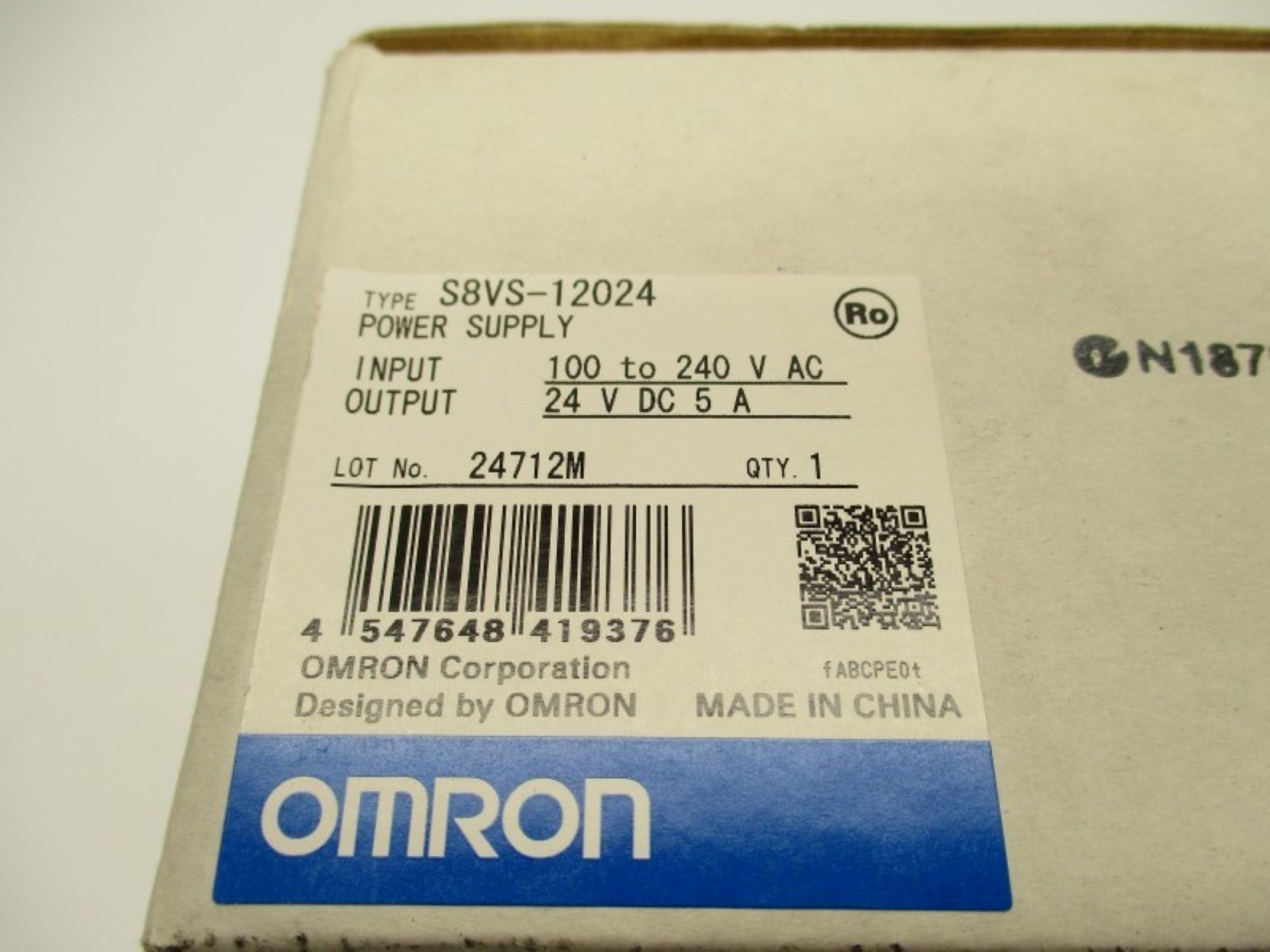 OMRON S8VS-12024 100-240VAC 1.9A NSMP