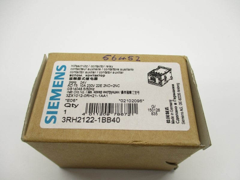 SIEMENS 3RH2122-1BB40 24VDC NSMP
