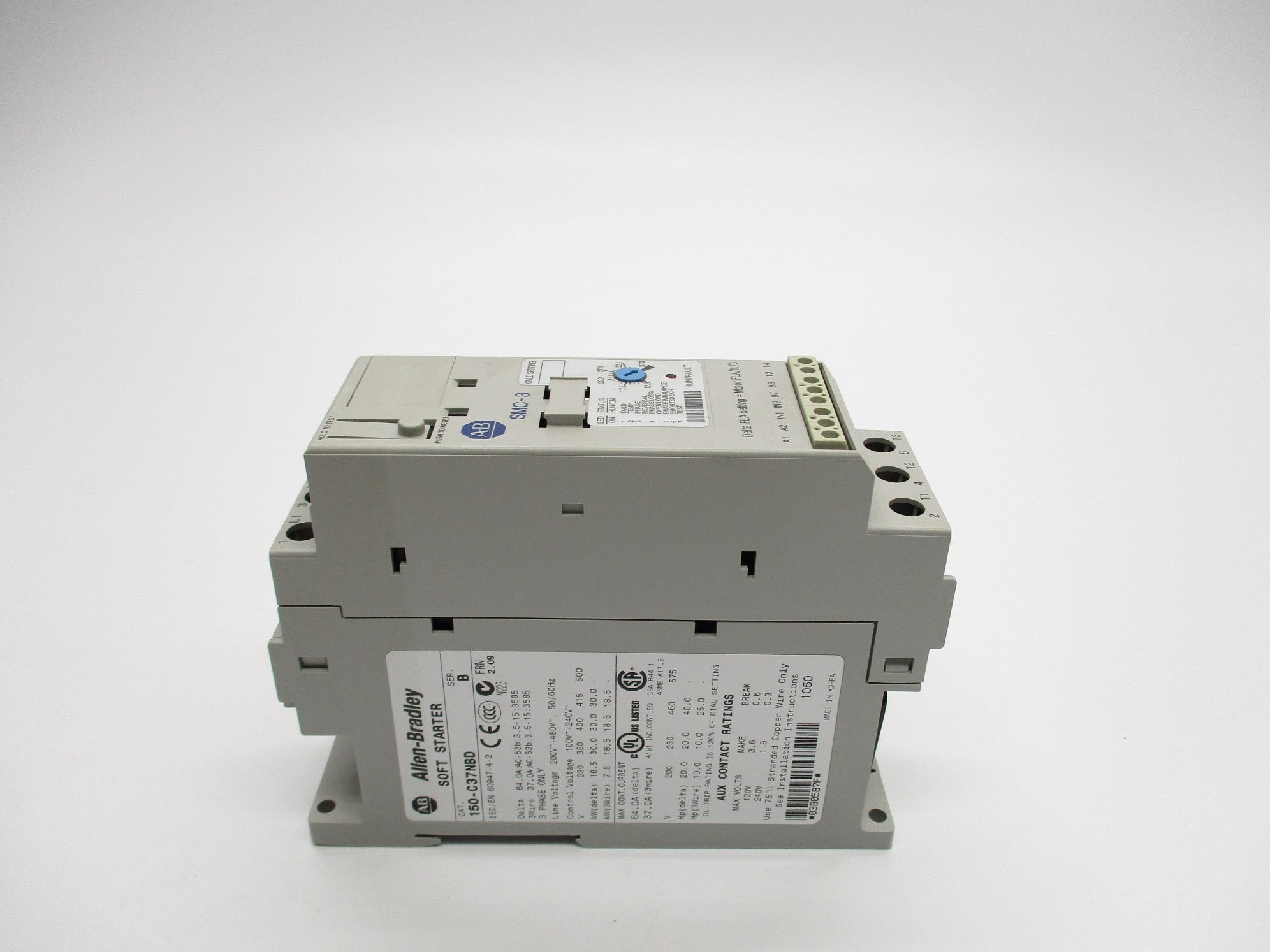 ALLEN BRADLEY 150-C37NBD SER. B 575V 64A F/W 2.09 (BR/WH) NSMP