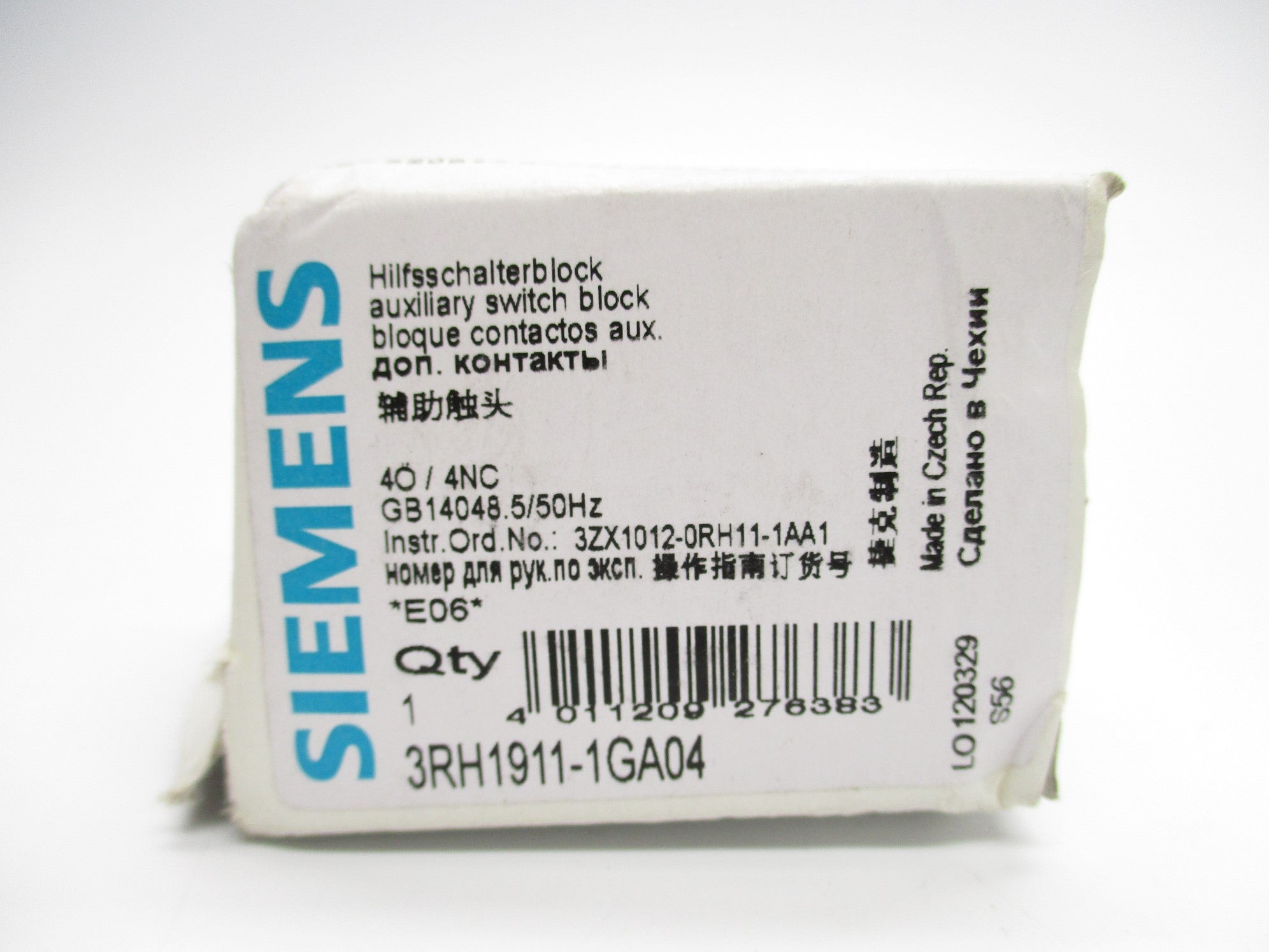 SIEMENS 3RH1911-1GA04 690V 10A NSMP
