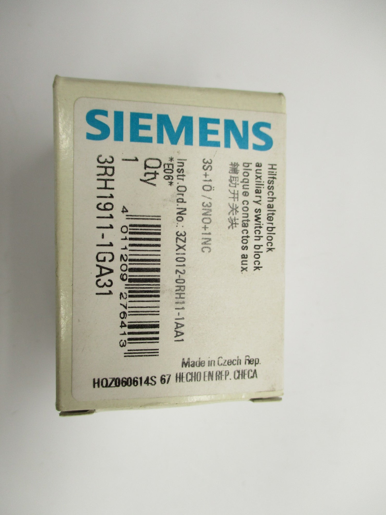 SIEMENS 3RH1911-1GA31 690V 10A NSMP