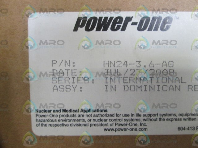 POWER-ONE POWER SUPPLY HN24-3.6-AG *NEW IN BOX*