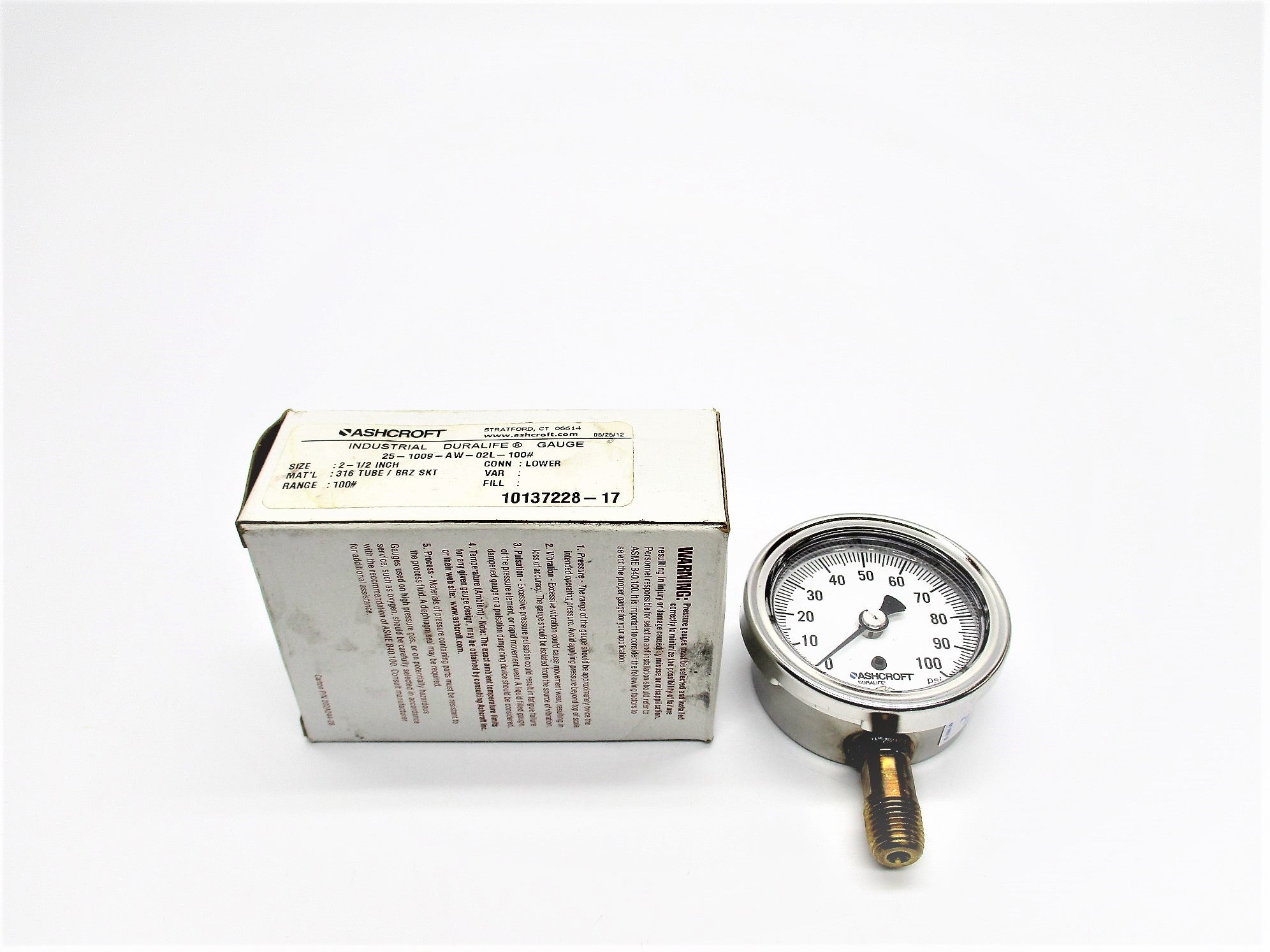 ASHCROFT 25-1009-AW-02L-100 NSMP