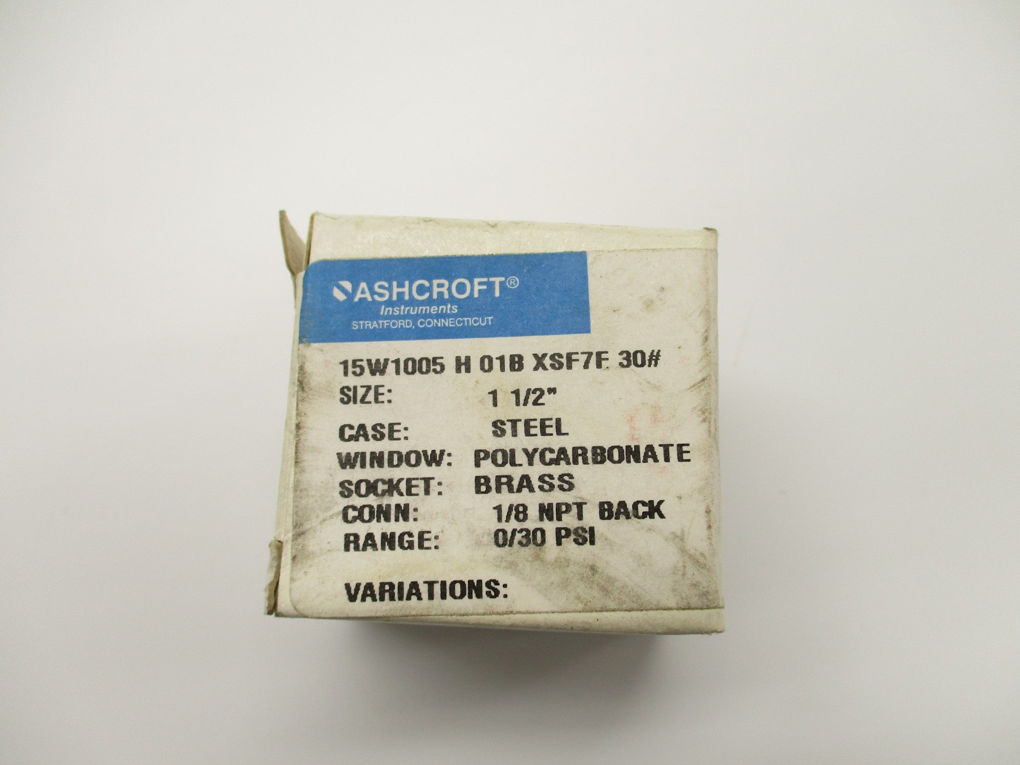 ASHCROFT 15W1005H01BXSF7F30 NSMP