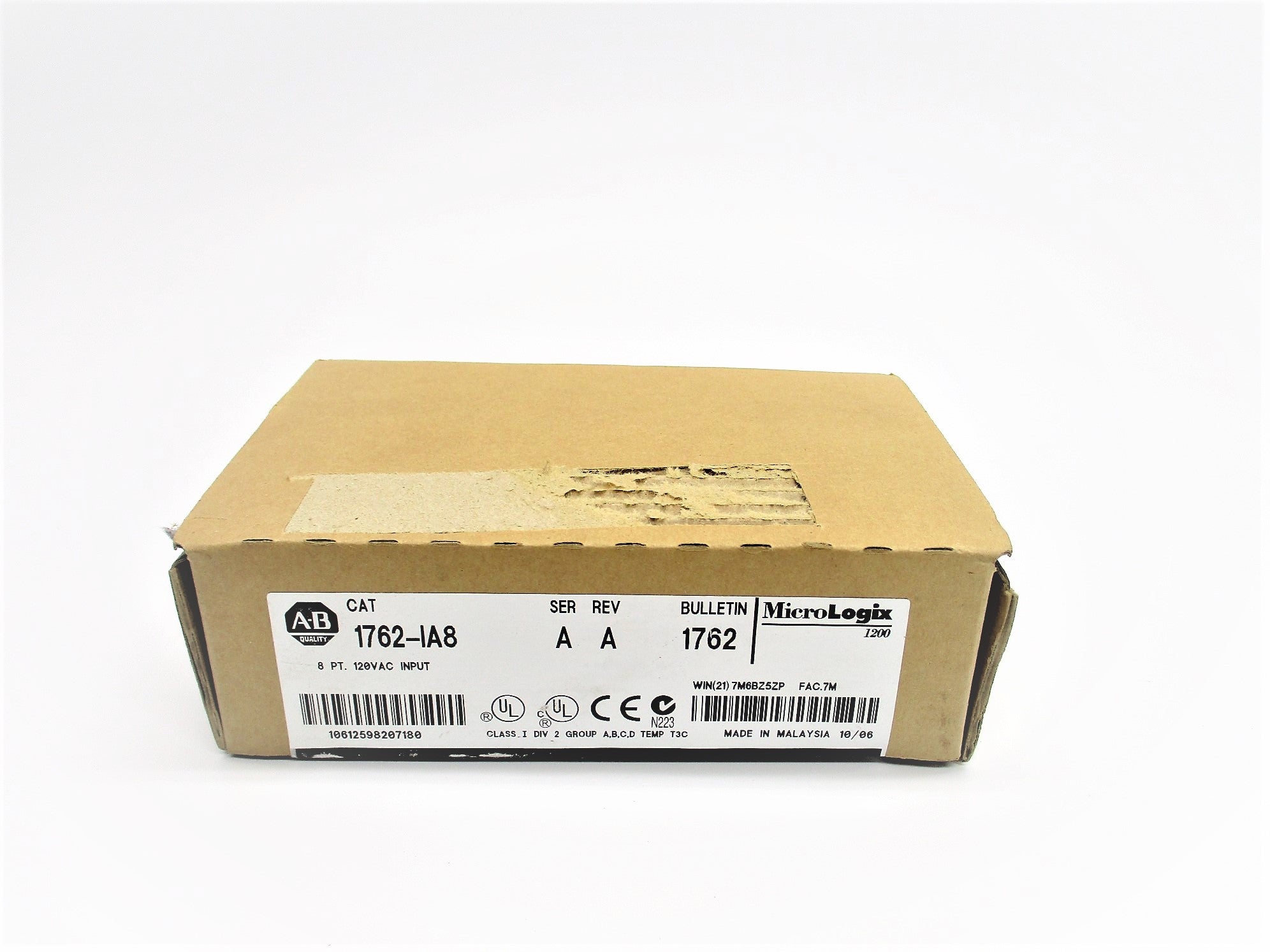 ALLEN BRADLEY 1762-IA8 SER. A DATE:10/08 NSFS