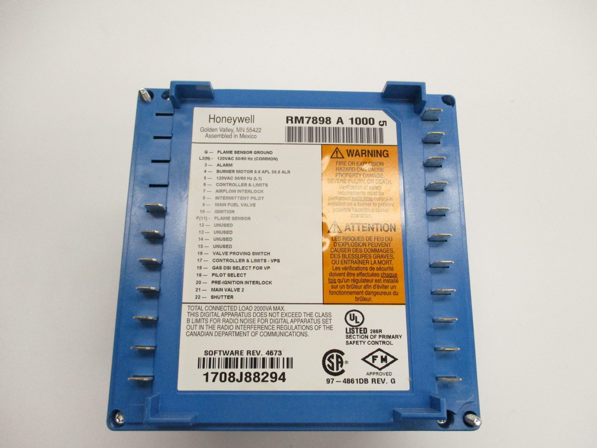 HONEYWELL RM7898A1000 UNMP