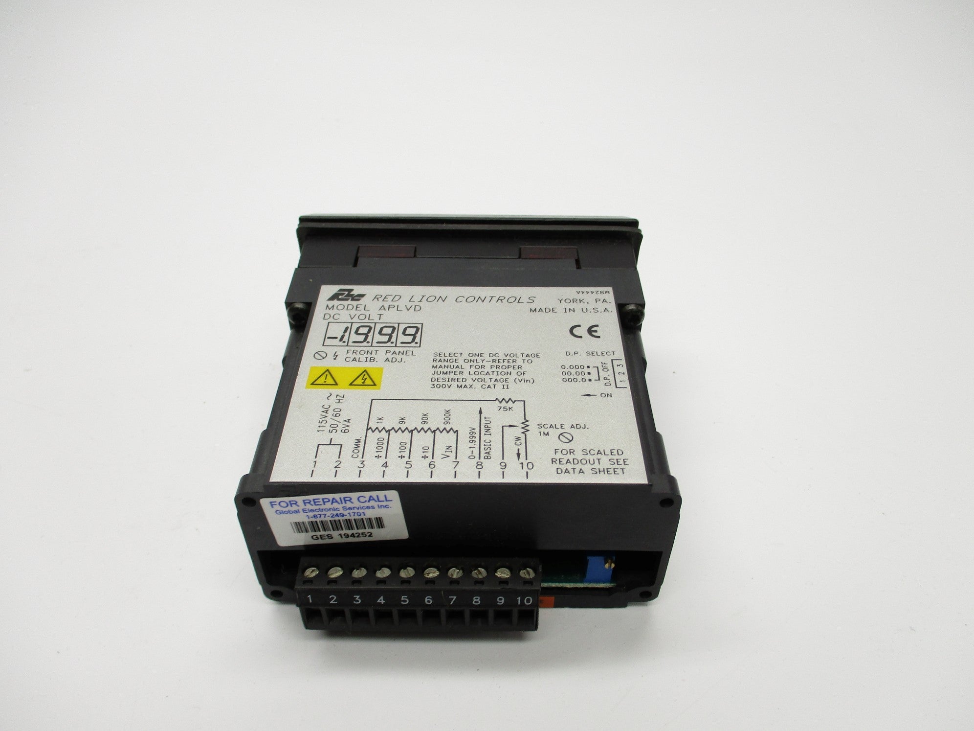 RED LION CONTROLS APLVD400 115VAC UNMP