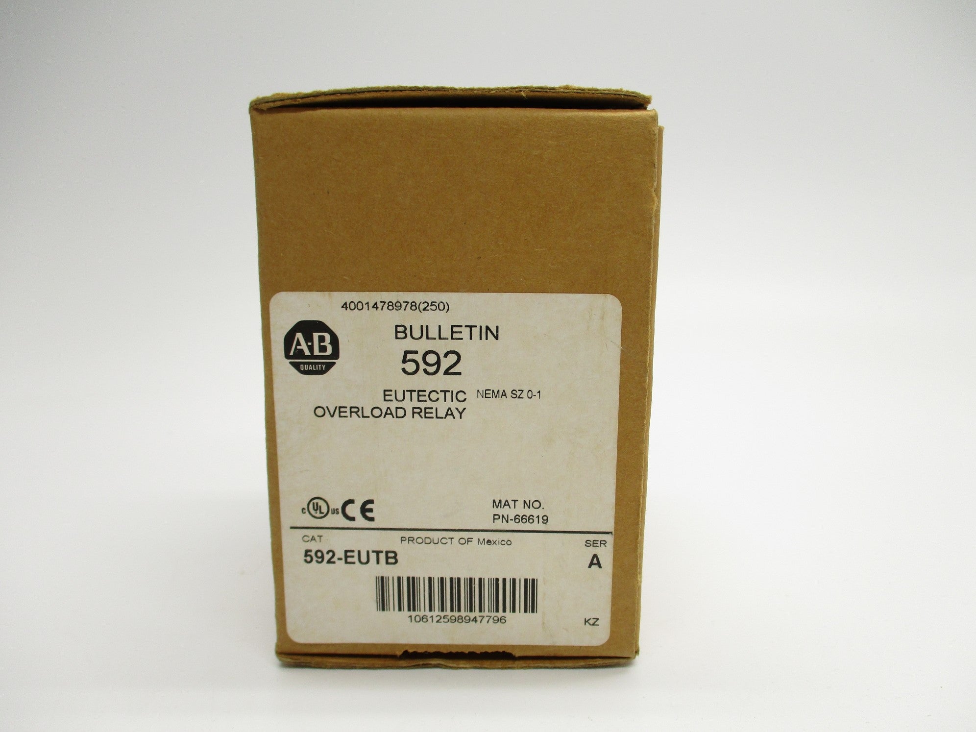 ALLEN BRADLEY 592-EUTB SER. B (BR/WH) NSMP