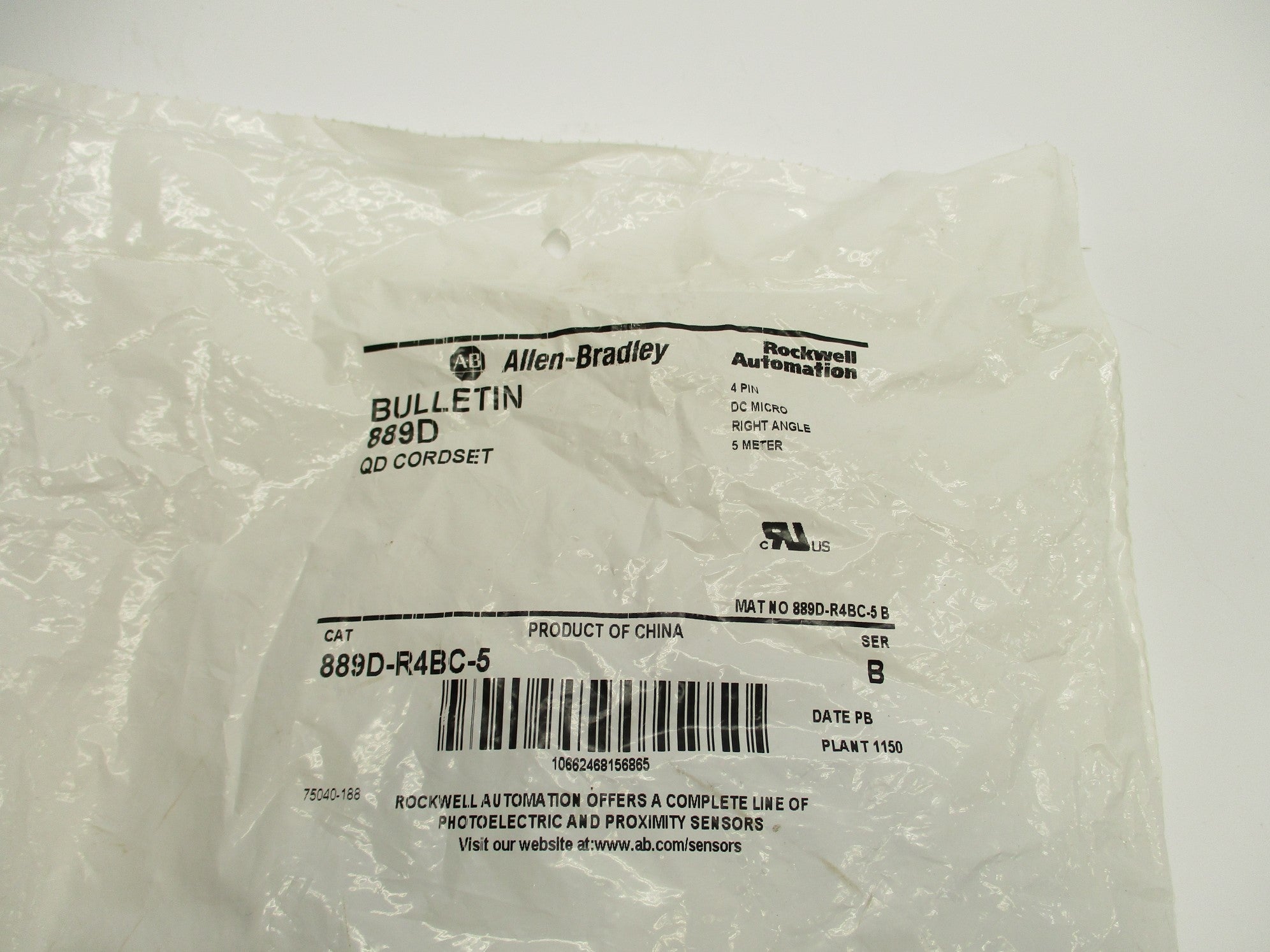 ALLEN BRADLEY 889D-R4BC-5 SER. B (WH) NSMP