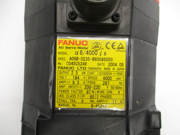 FANUC A06B-0235-B605#S000 184V 8.3A UNMP