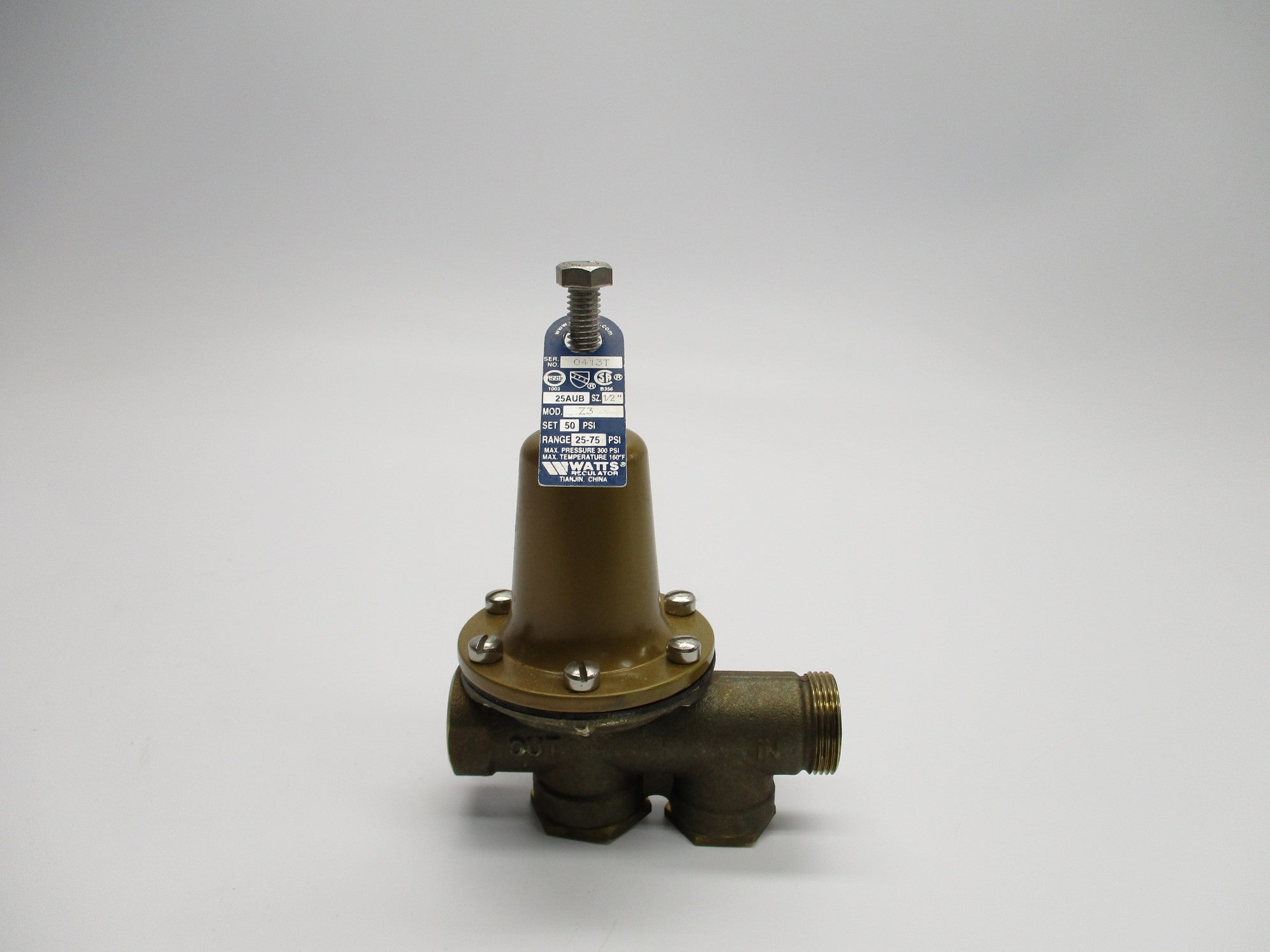 WATTS 1/2-25AUB-Z3 1/2" NSMP