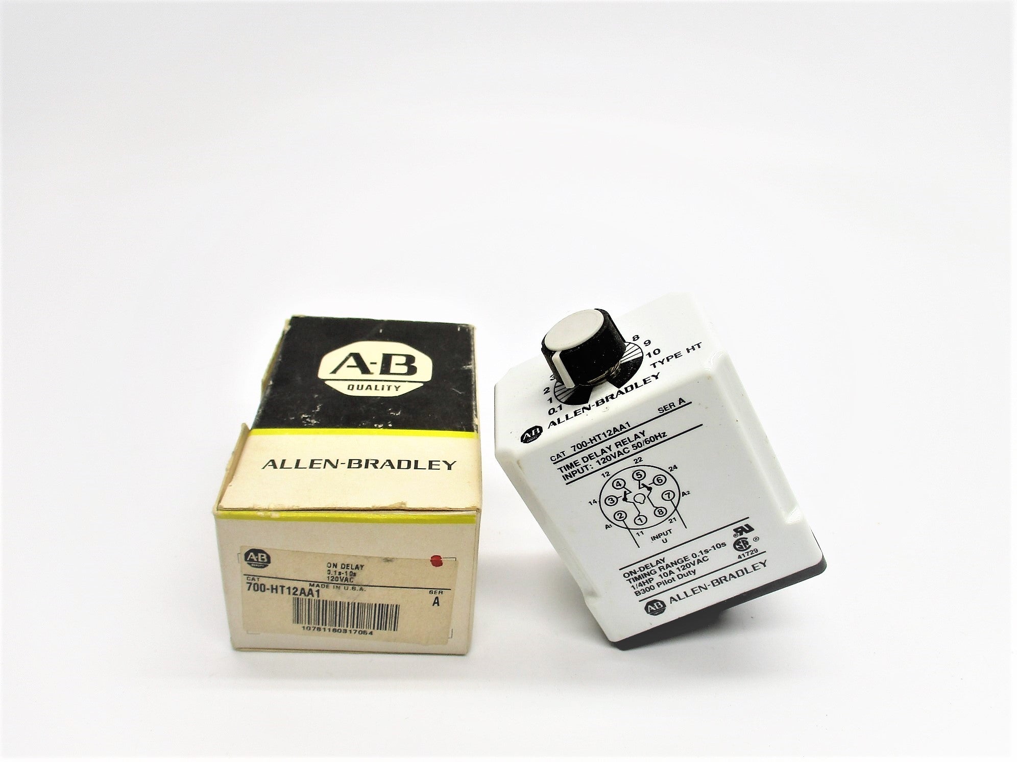 INDUSTRIAL SPARE PART 700-HT12AA1 SER. A 120VAC 10A 0.1-10S (BK/YL) NSMP