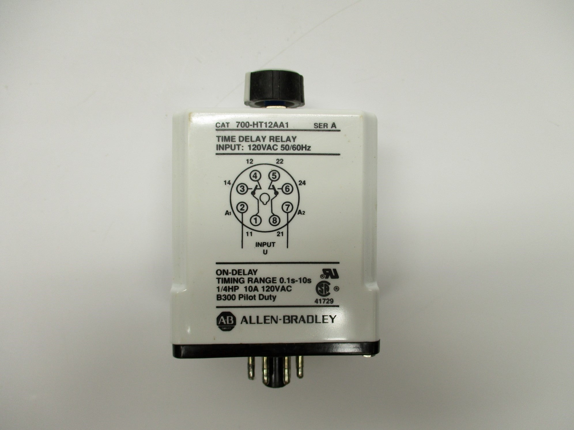 INDUSTRIAL SPARE PART 700-HT12AA1 SER. A 120VAC 10A 0.1-10S (BK/YL) NSMP
