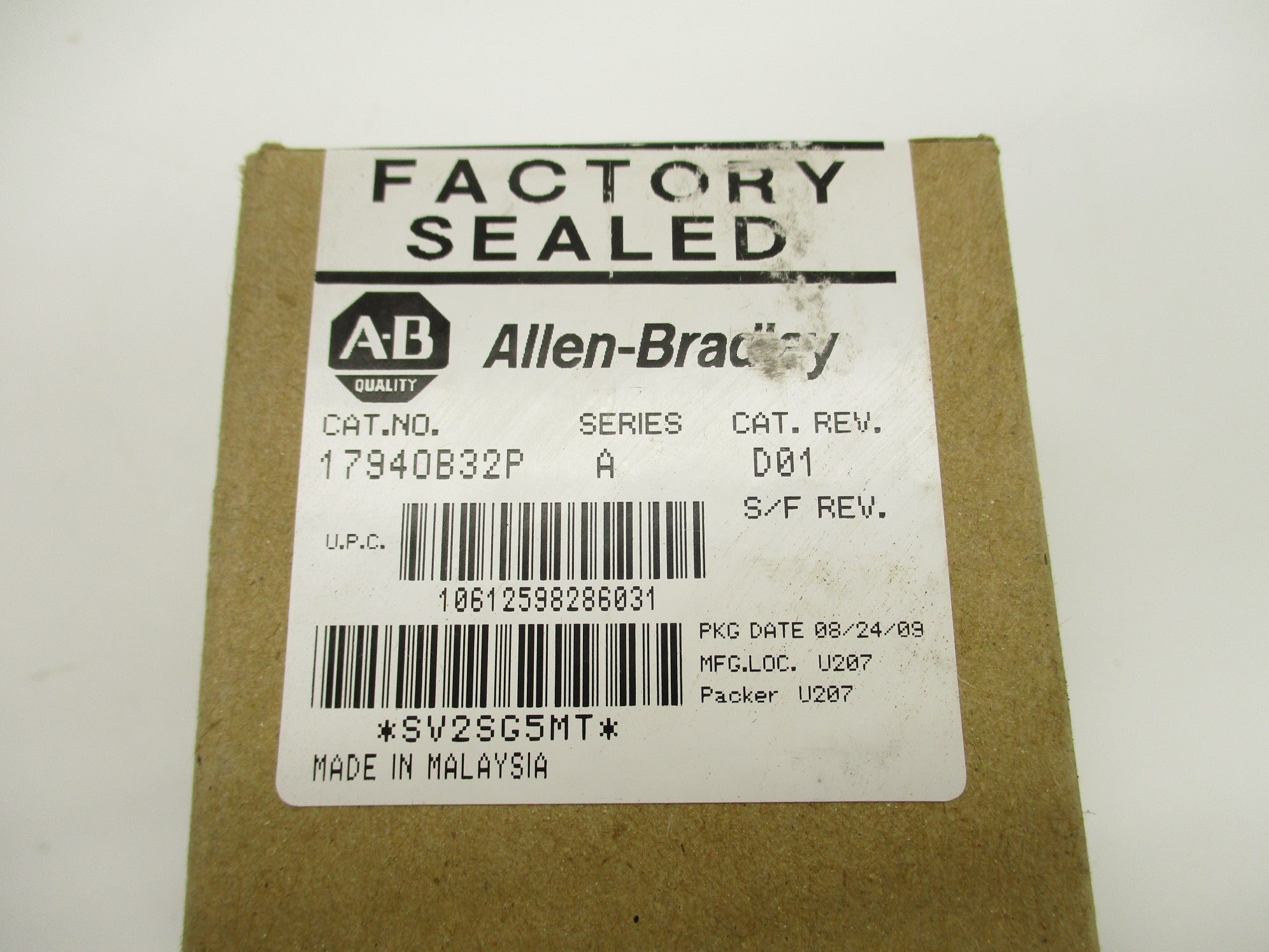 ALLEN BRADLEY 1794-OB32P SER. A DATE: 2009 NSFS