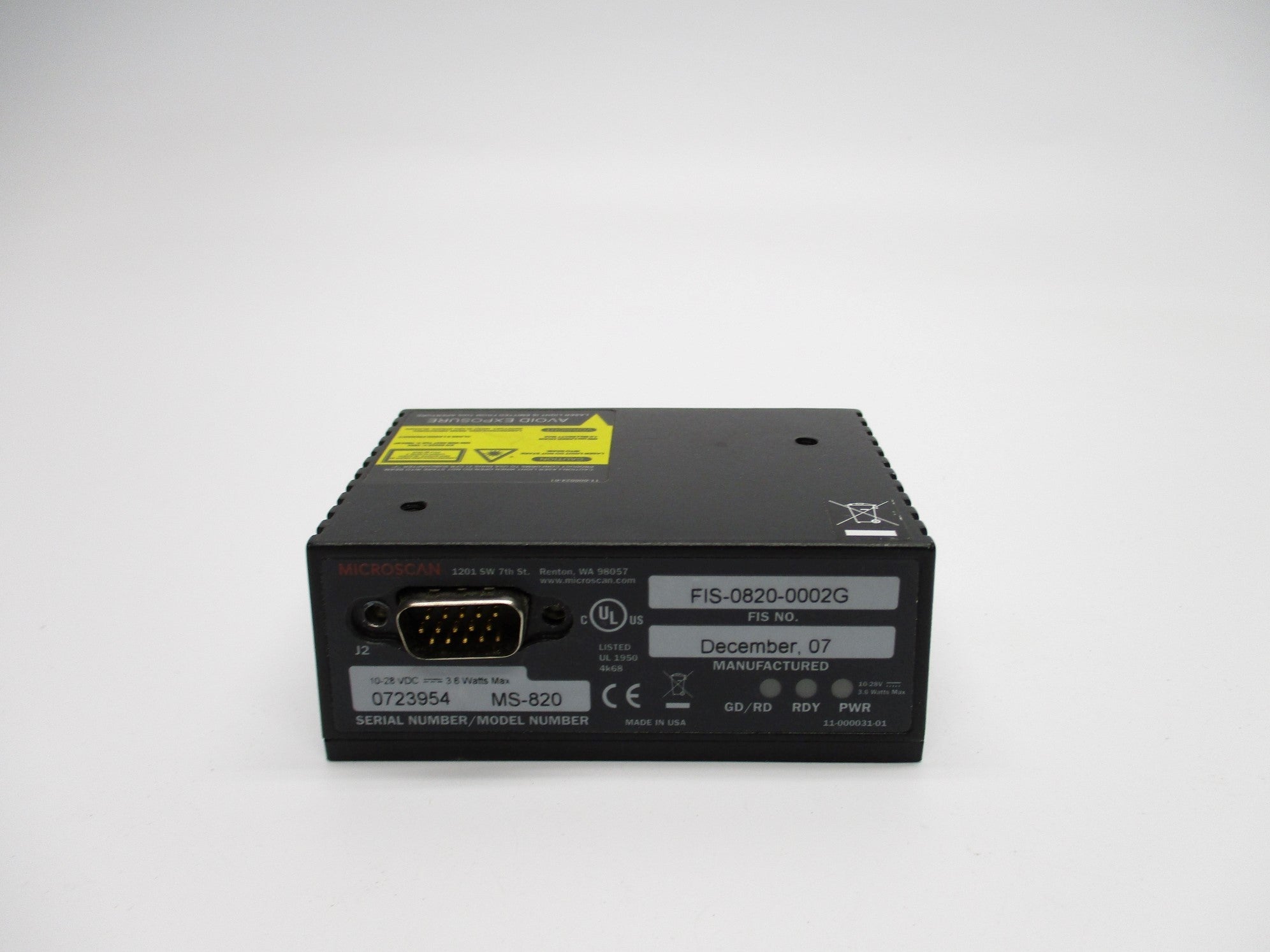 MICROSCAN FIS-0820-0002G UNMP