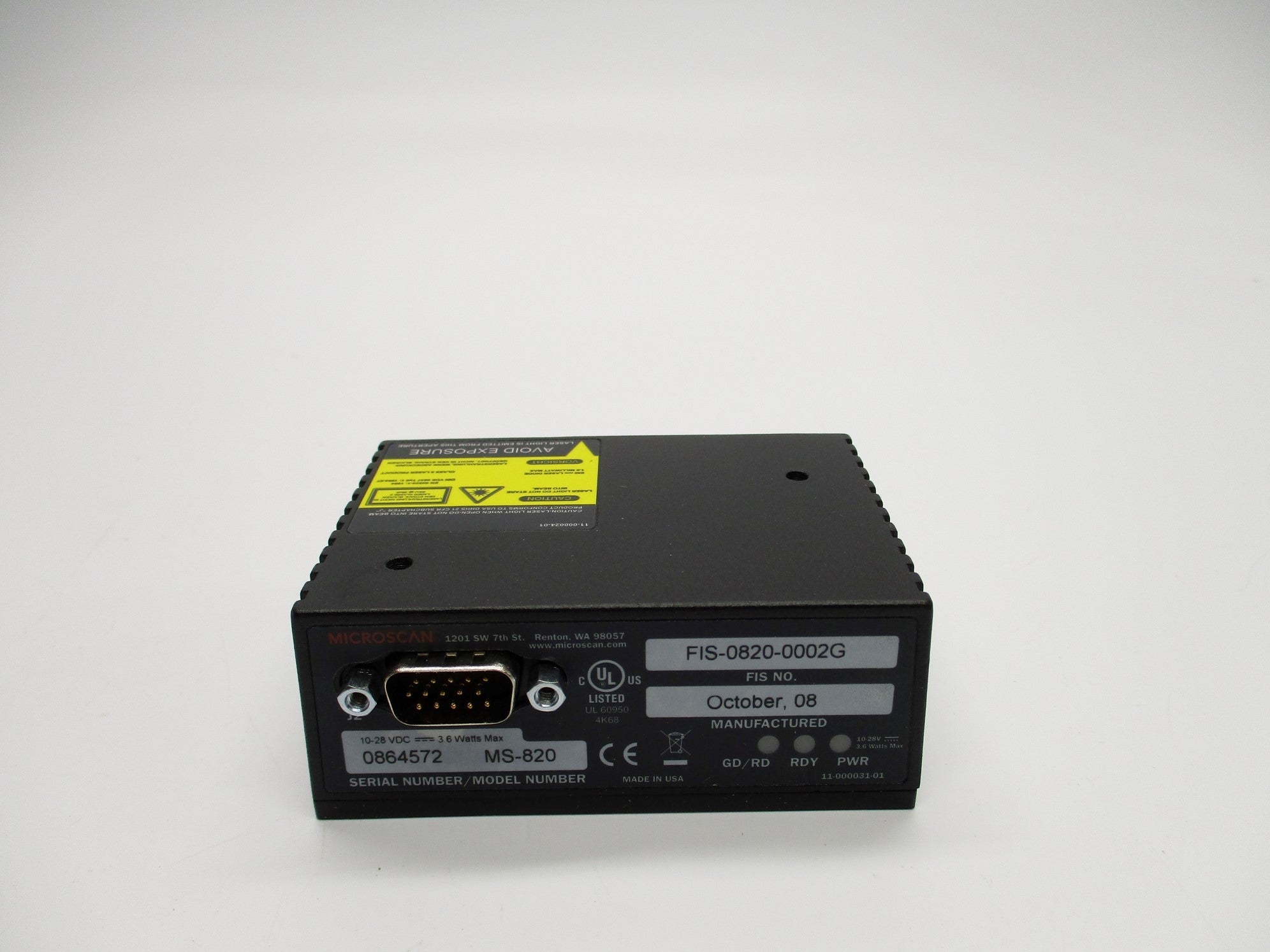 MICROSCAN FIS-0820-0002G MS-820 10-28VDC NSMP