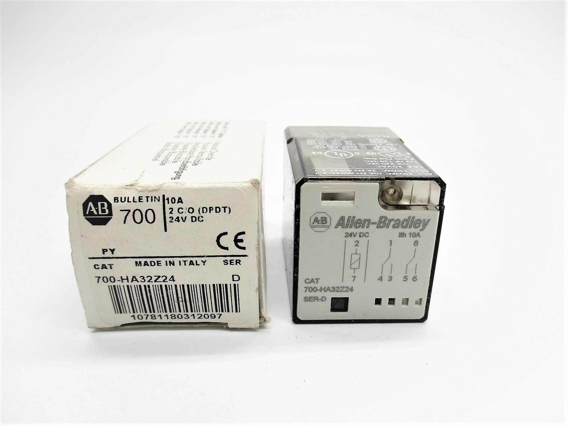 ALLEN BRADLEY 700-HA32Z24 SER. D 24VDC 10A (WH) NSMP